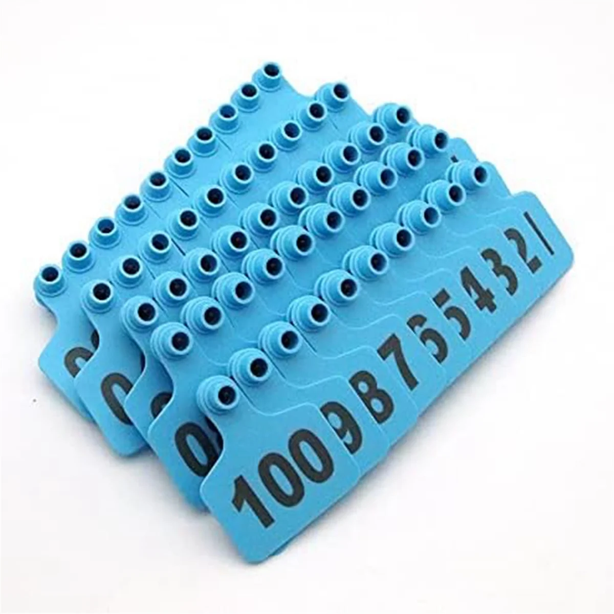 Cattle Ear Tags 001-100 Number Plastic Livestock Animal Tags for Cows Ear Tag Applicator Kit,100 PCS