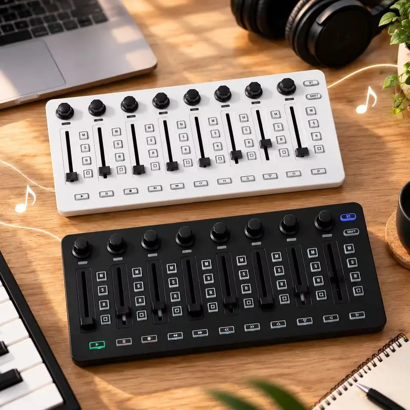 M Vave Smc Mixer Midi Controller With 8 Encoders, Software Driven Audio Mixing Console For Studio Recording & Music Creation