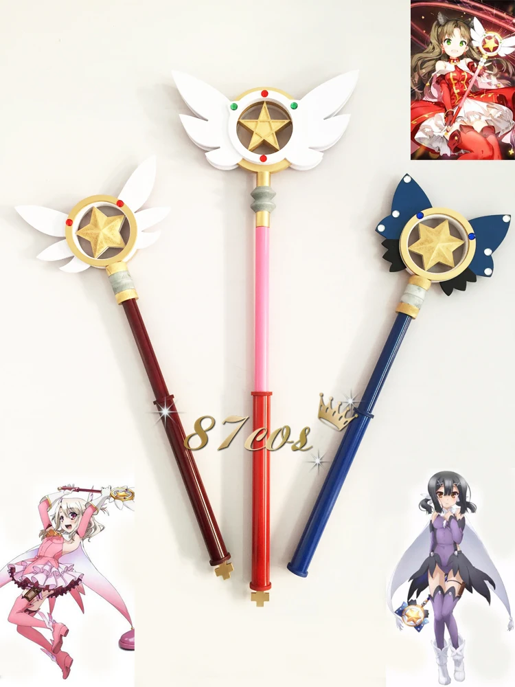 

Fate/kaleid подкладка палочка реквизит для косплея рубиновый сапфир Тосака Рин Хэллоуин посох Рождественские нарядные костюмы для вечеринок аксессуар