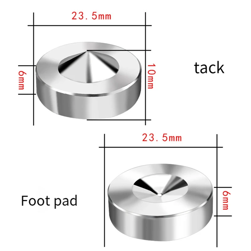 4 zestawy 23,5 mm głośnik Hifi Audio ze stali nierdzewnej izolacja Spike stojak podkładki pod stopy podstawa łatwa instalacja