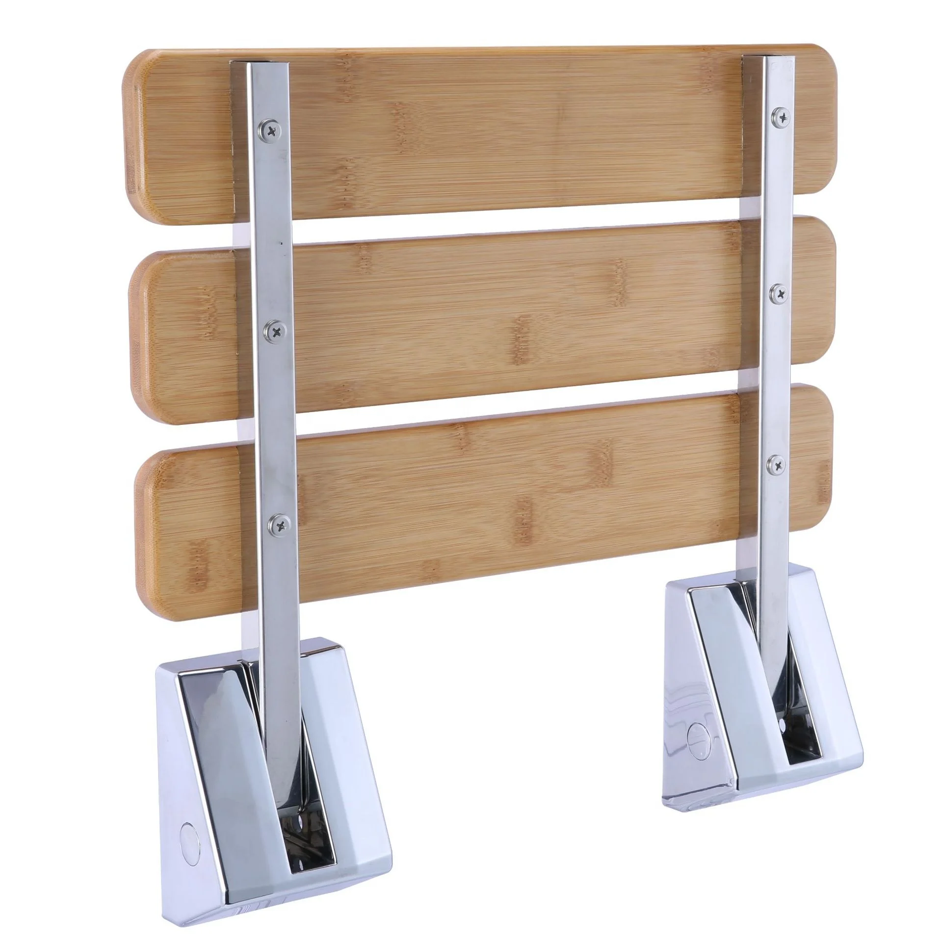 كرسي حمام خشبي قابل للسحب قابل للطي مقعد كبار مع مقعد حمام ثابت