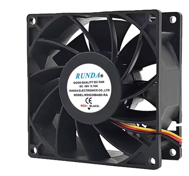 

RUNDA RD9238B48D-RA DC 48V 0.10A 90x90x38mmm 3-Wire Server Cooling Fan