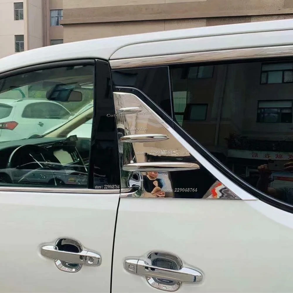 Car Exterior Accessories B Pillar Trim Rear Window Quarter Cover Garnish For Toyota Alphard Vellfire 3rd Gen 2016 2017 2018-2022