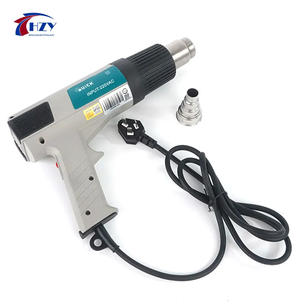 Hot Air Gun QUICK 885W Handheld Hot Air Rework Station 1800W Temperature Calibration for Desoldering Welding Repair Work