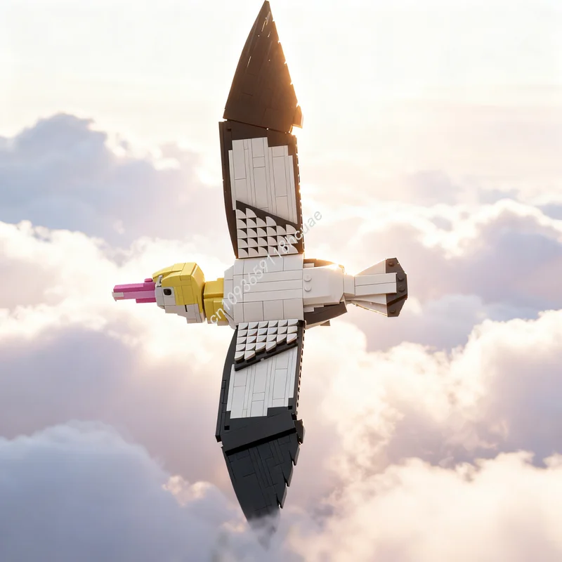 

473pcs MOC Creator Short Tailed Albatross Model Building Blocks Architecture Assemble Christmas Gifts Toy Creative DIY Idea