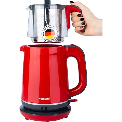 Homend royaltea 1731h corpo de aço plástico a máquina de chá bule