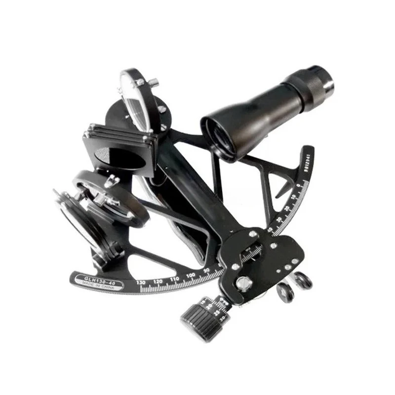 Marine Sextant GLH130-40 Copper Marine Navigational Navigator with Light 370331 Measuring Range -5 Degree-130 Degree