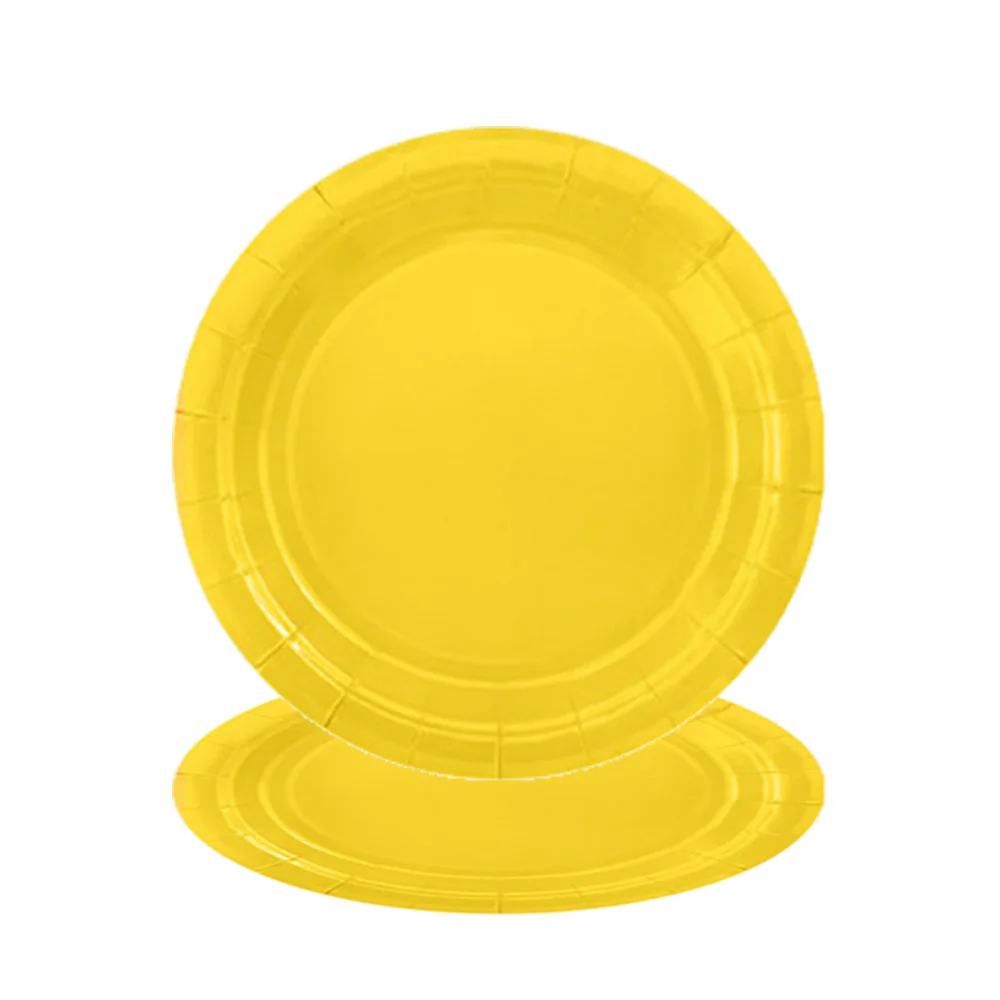 10/50 Stück 7'' und 9'' Geburtstags-Einweg-Pappteller einfarbig Partyzubehör Geburtstag Babyparty Dekor Dessert/Salatteller – Detail 10