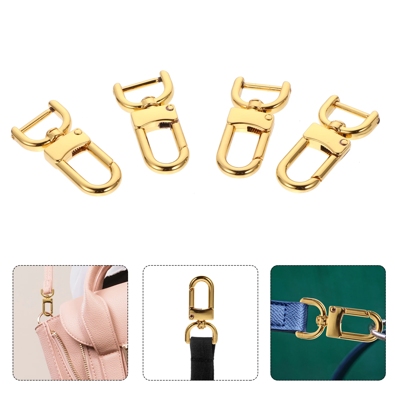 

4pcs Alloy Buckles Luggage Strap Buckle Detachable Bag Clasp Handbag Repair Connector Durable Lightweight Easy Install