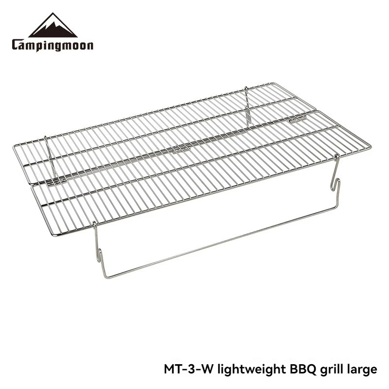 

CAMPINGMOON MT-3-W Thickened 304 Stainless Steel Folding Grill with Stand Lightweight Large Size Outdoor BBQ Net