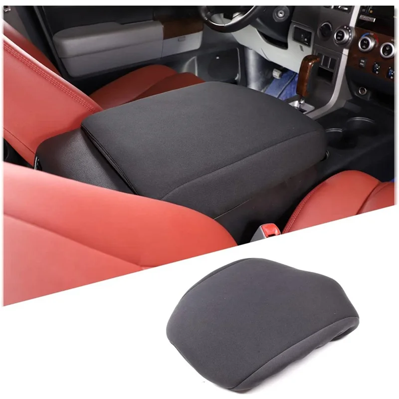 For Toyota Tundra 2007 2008 2009 2010 2011 2012 2013 Car Center Seat Armrest Box Protective Cover Accessories - Black