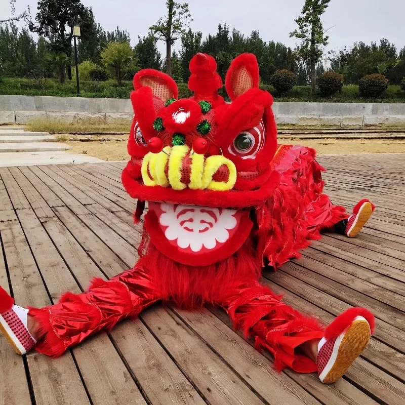 Dragon and Lion Dance Props Lion Head Adult Southern Lion Two Person Set