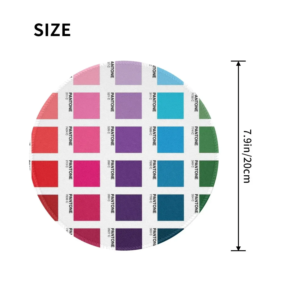Shades Of Pantone Colors Round Mouse Pad Computer Keyboard Mouse Mat Gaming Laptop Desk Mat Office Table Mats