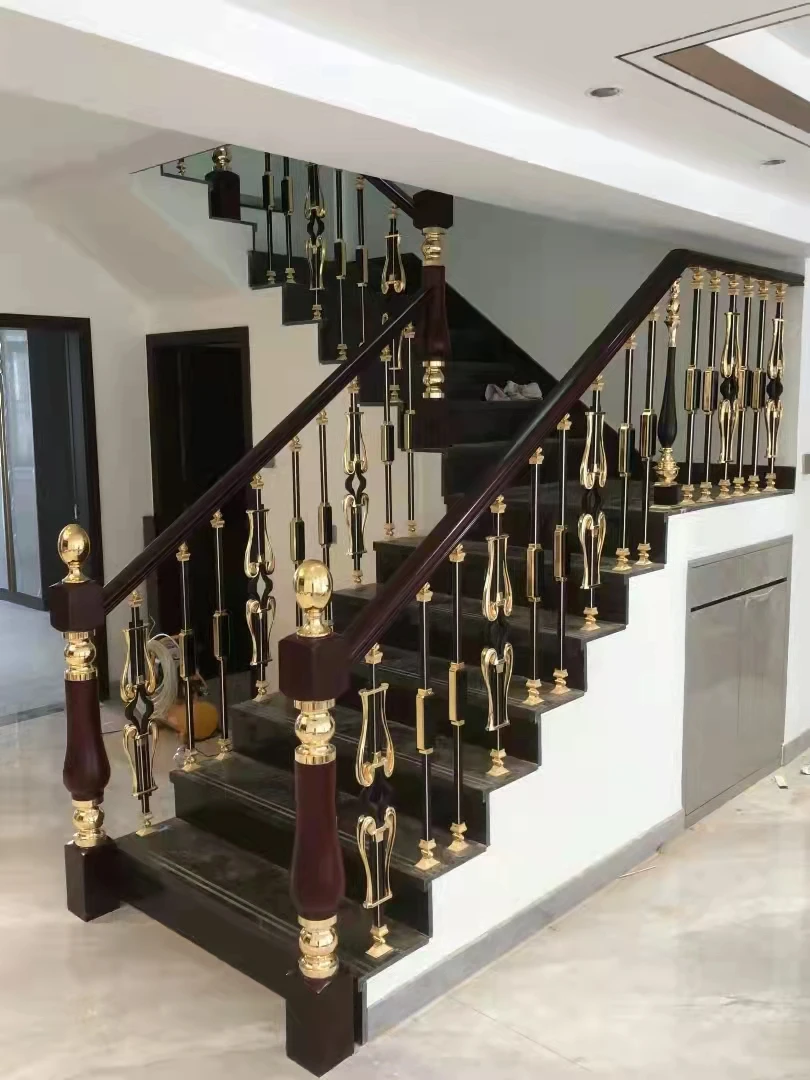 

Stair handrail railings modern simple new Chinese style aluminum artists home indoor light luxury villa aluminum alloy column