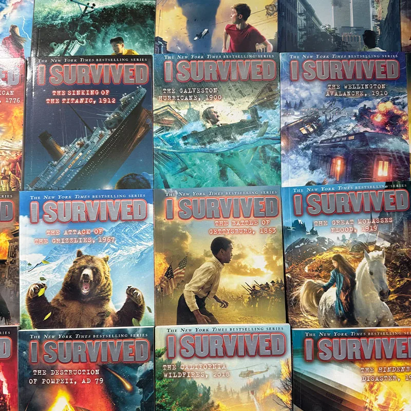 22 مجلدًا/مجموعة لقد نجوت من كتب قراءة اللغة الإنجليزية، تاريخ الكوارث، رواية البقاء، دليل الهروب، كتب فصول العلوم للأطفال #4