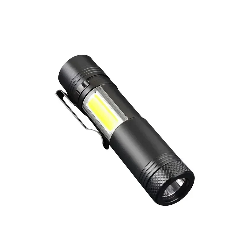 Mini XPE COB LED Flashlight Portable Waterproof Lantern Mini Torch Clip Pocket Work Light Emergency Lighting By 14500 AA battery