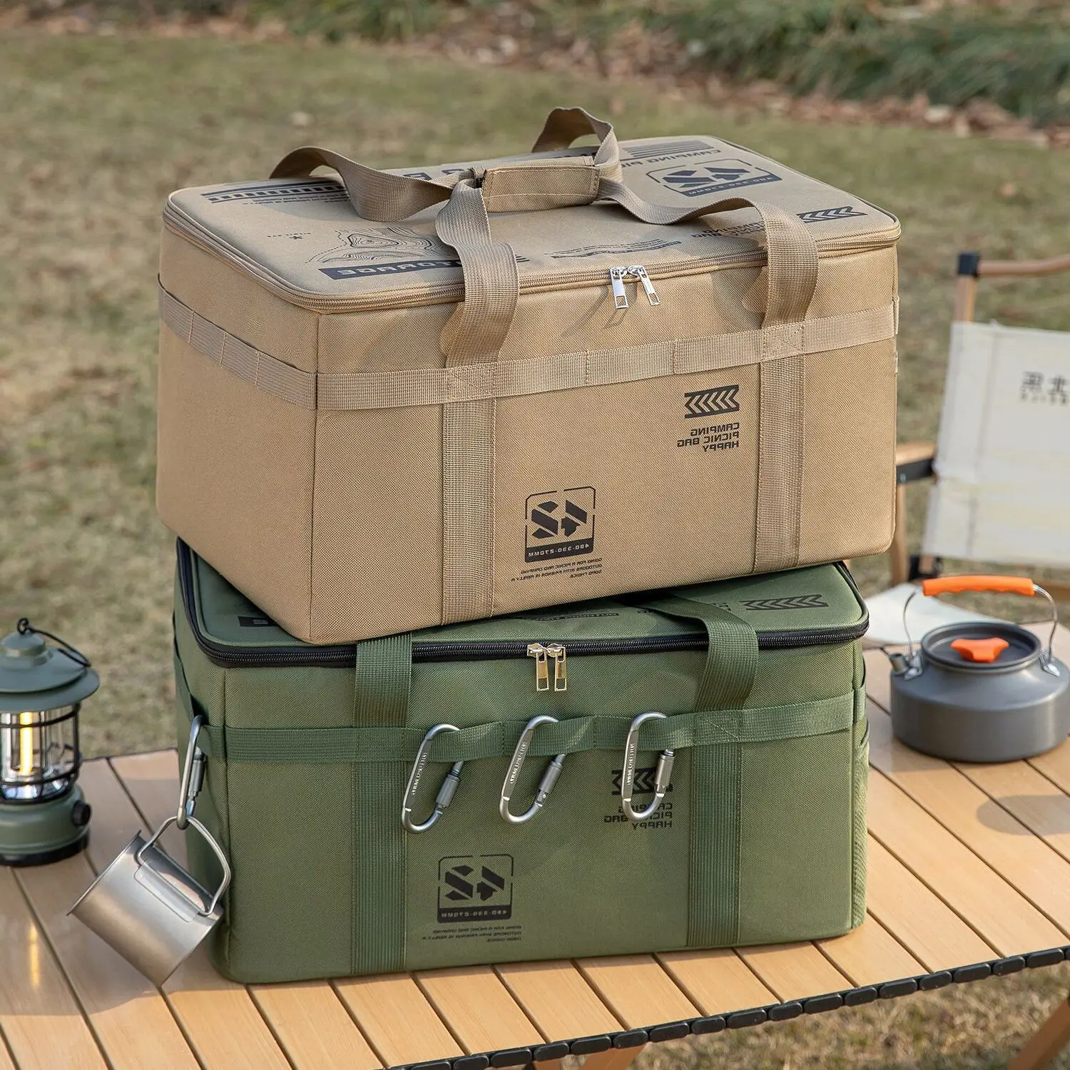 Outdoor Camping Bag Foldable Equipment Storage Box Large-capacity Kitchen Utensils And Tableware Outdoor Tactical Bag