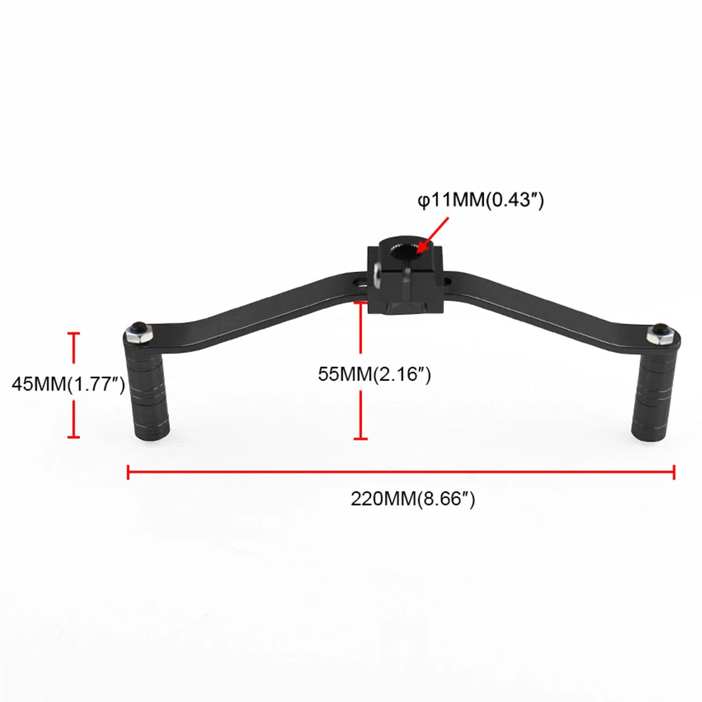 Engrenagem de motocicleta de duas cabeças modificada, alumínio universal, pedal de apoio para os pés, shifter para retrofit de motocicleta