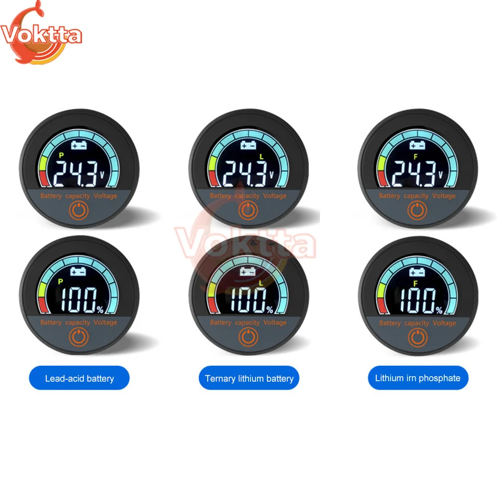 DC 8-100V LED Digital Voltmeter 12V 24V 36V 48V กันน้ําเครื่องทดสอบแรงดันไฟฟ้าแบตเตอรี่ตัวบ่งชี้ความจุสําหรับรถยนต์รถจักรยานยนต์เรือ