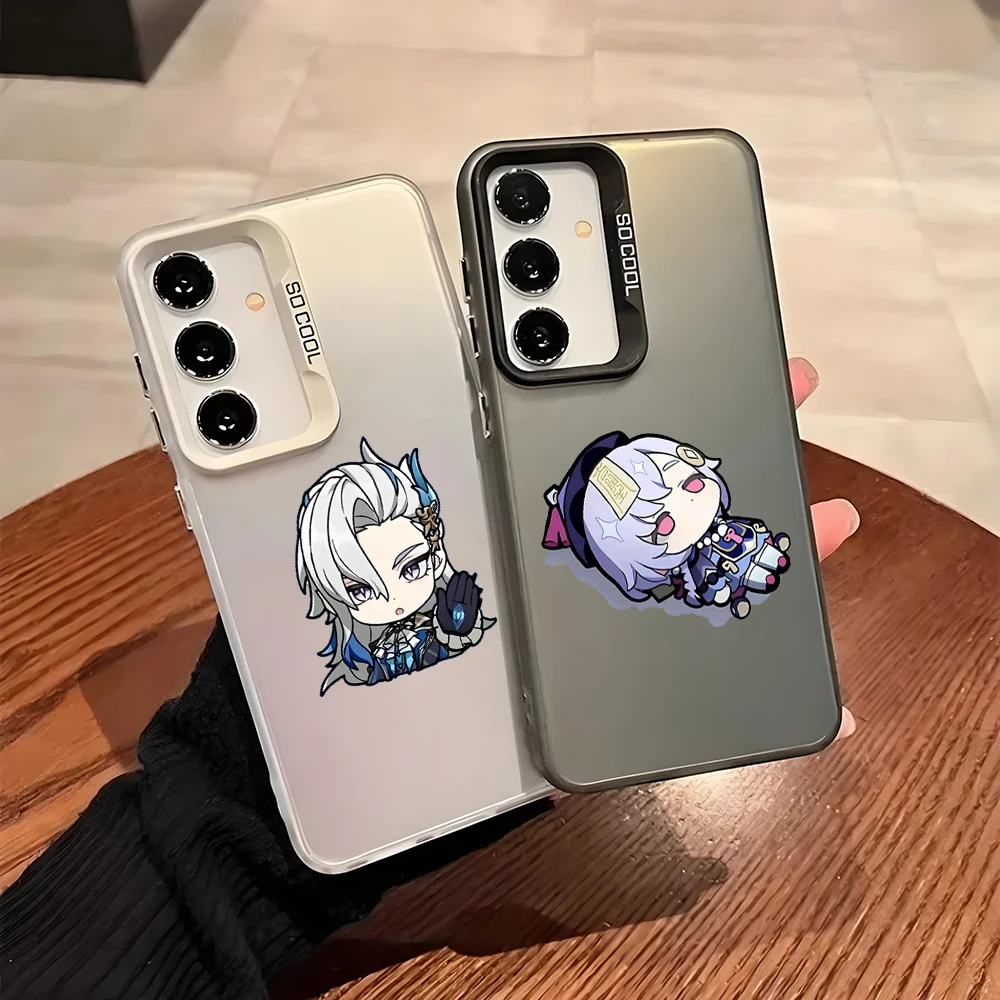 Funny Genshin Impact IMD Case For Samsung A56 A55 A54 A53 A36 A35 A26 A25 A24 A17 A15 A16 A14 A32 A22 A52 5G Cover
