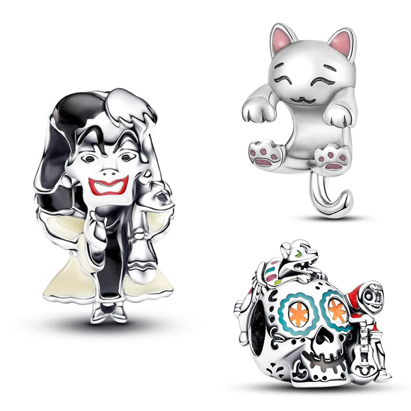 2024 New in Disney Villains Cruella De Vil Charm Beads Fits Bracelet Necklace Keychain For Women Luxury DIY Jewelry Party Gifts