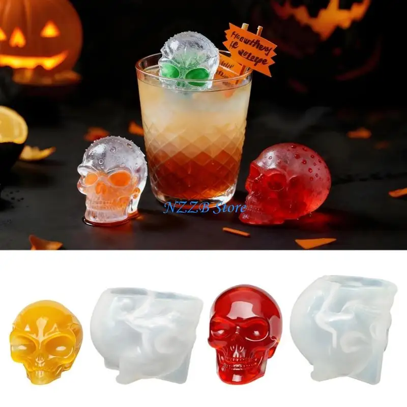 

T21F Форма из смолы с черепом для ювелирных изделий ручной работы и тематического украшения вечеринки