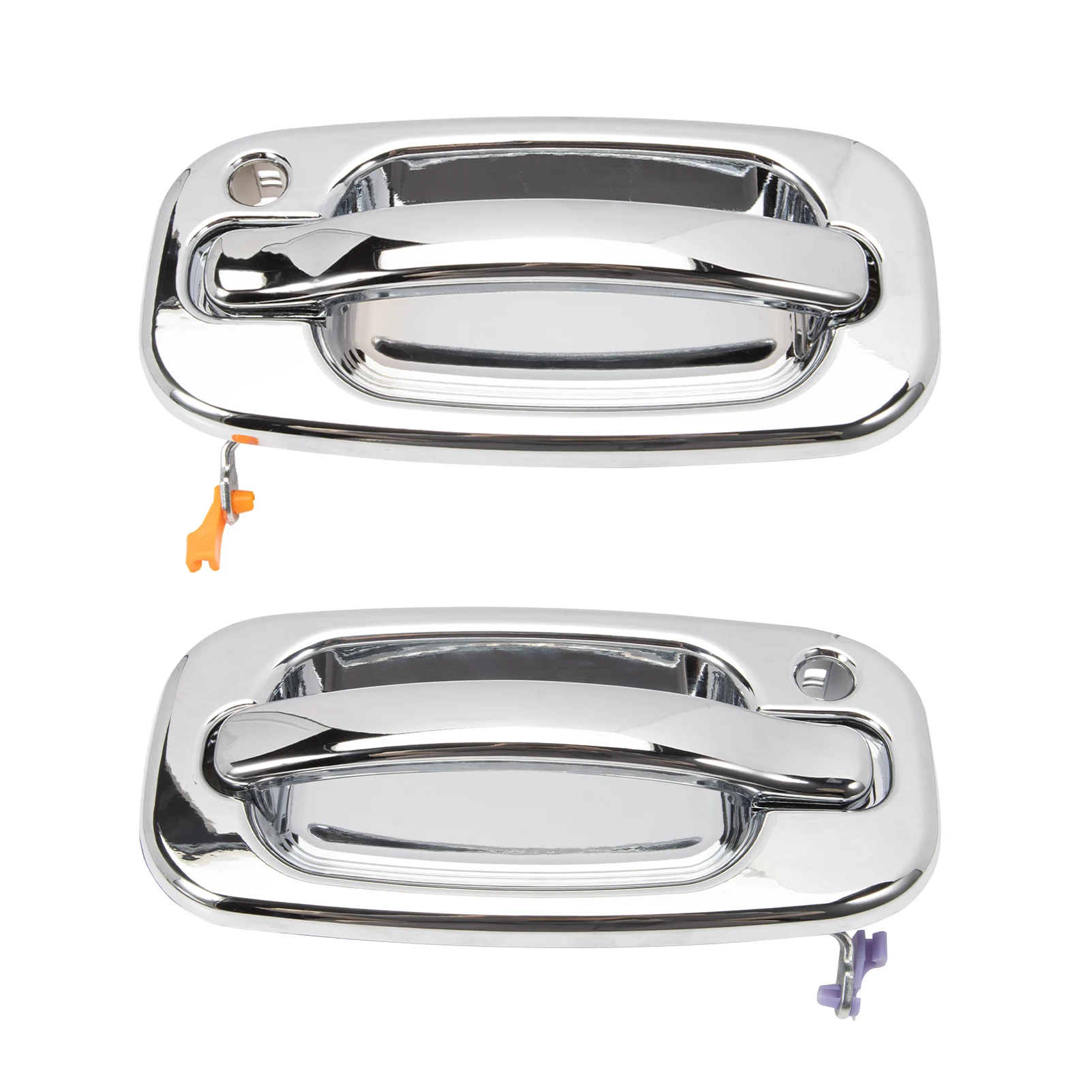 A pair of Chrome Exterior Door Handles 15034985 For Chevy Silverado GMC Sierra 1500 2500Avalanche Tahoe Yukon 1999-2007 15034986