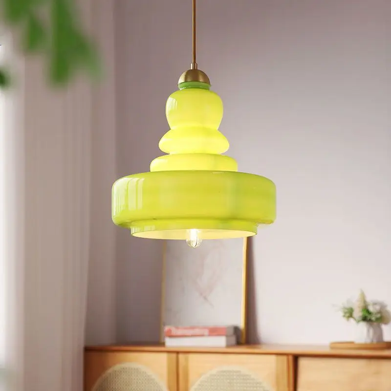 

Medieval colored gourd restaurant pendant light French bedroom decorative lighting fixtures