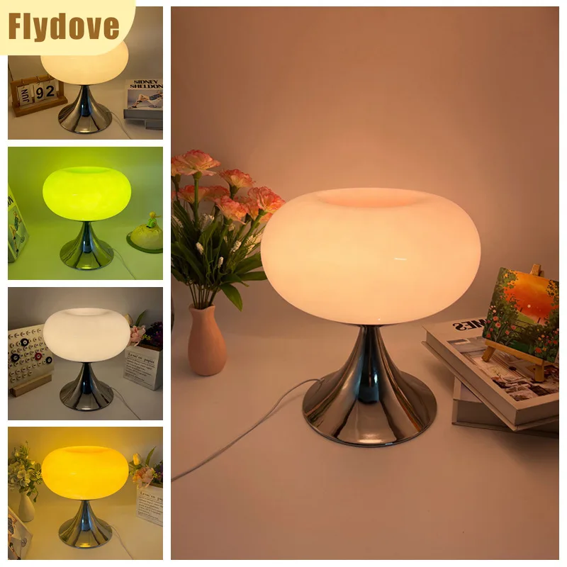 Creative Green/Yellow Apple Glass Desk Lamp Coffee Shop Girl's Bedroom Bedhead Atmosphere Decoration Projection LED Lighting