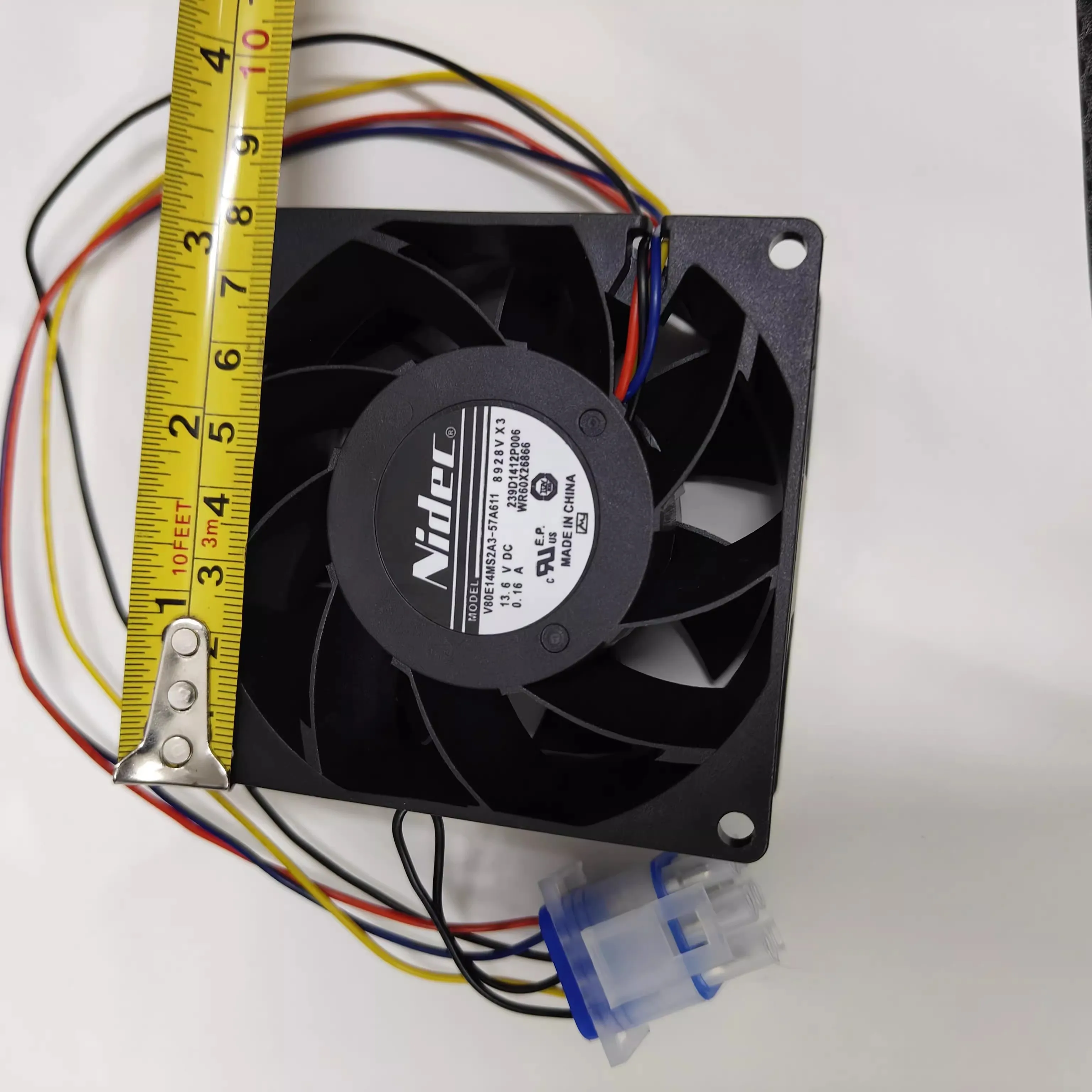 Free shipping original V80E14MS2A3-57A611 fan motor WR60X26866 13.6V waterproof fan