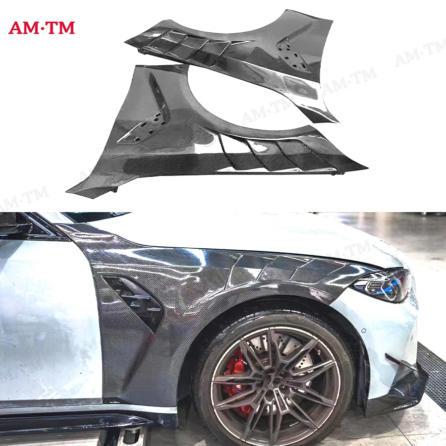 

A Style Dry Carbon Fiber Front Fender Vent Fender For BMW M3 G80 M4 G82 G83 2021+ Front Louvered Fender Body Kit