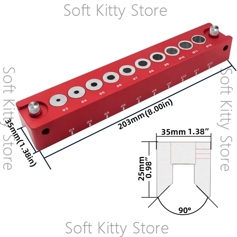 Dowel Drill Block Drilling, 3-12mm Self Centering Doweling Jig Kit Drill Jig with Positioning Rod Straight Holes Biscuit Joine