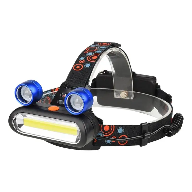 Headlight Night Fishing 500LM Outdoor Flashing Headlamp for Working Night Headlights Battery Powered for Walking Running Camping