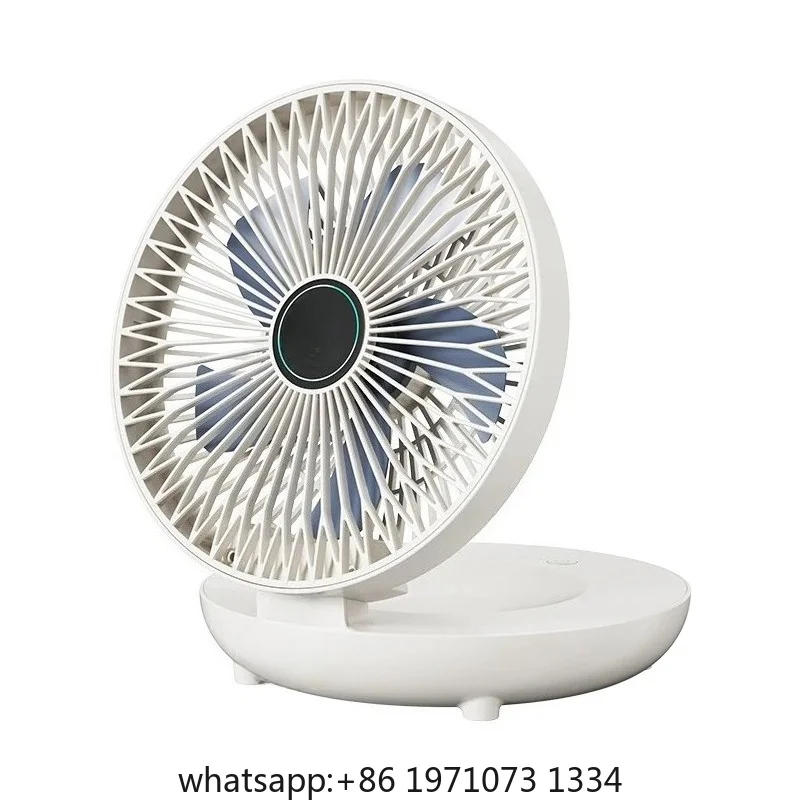 1PC Wall Mounted Fan also Table Fan, 90° Folding, 3-level Wind Speeds, Quiet, for Home Office Use
