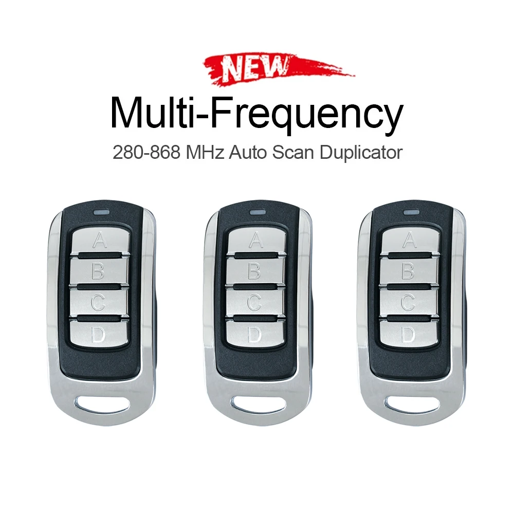 

Wireless Multi-frequency 280-868MHz Gate Key Fob RF Remote Control Duplicator for Garage Door Opener Factory Price