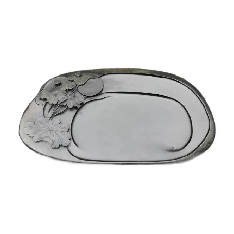 Longwei inkstone material household Chinese tray stone  table tea sea goose egg set