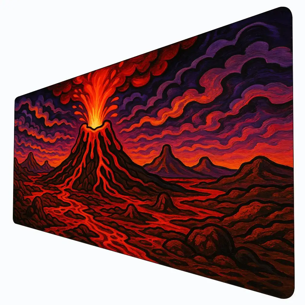 

Fantasy volcano eruption MTG Playmat Magic Card Battle Mat Non-Slip Durable 35X60CM Commander playmat tapete magic mtg