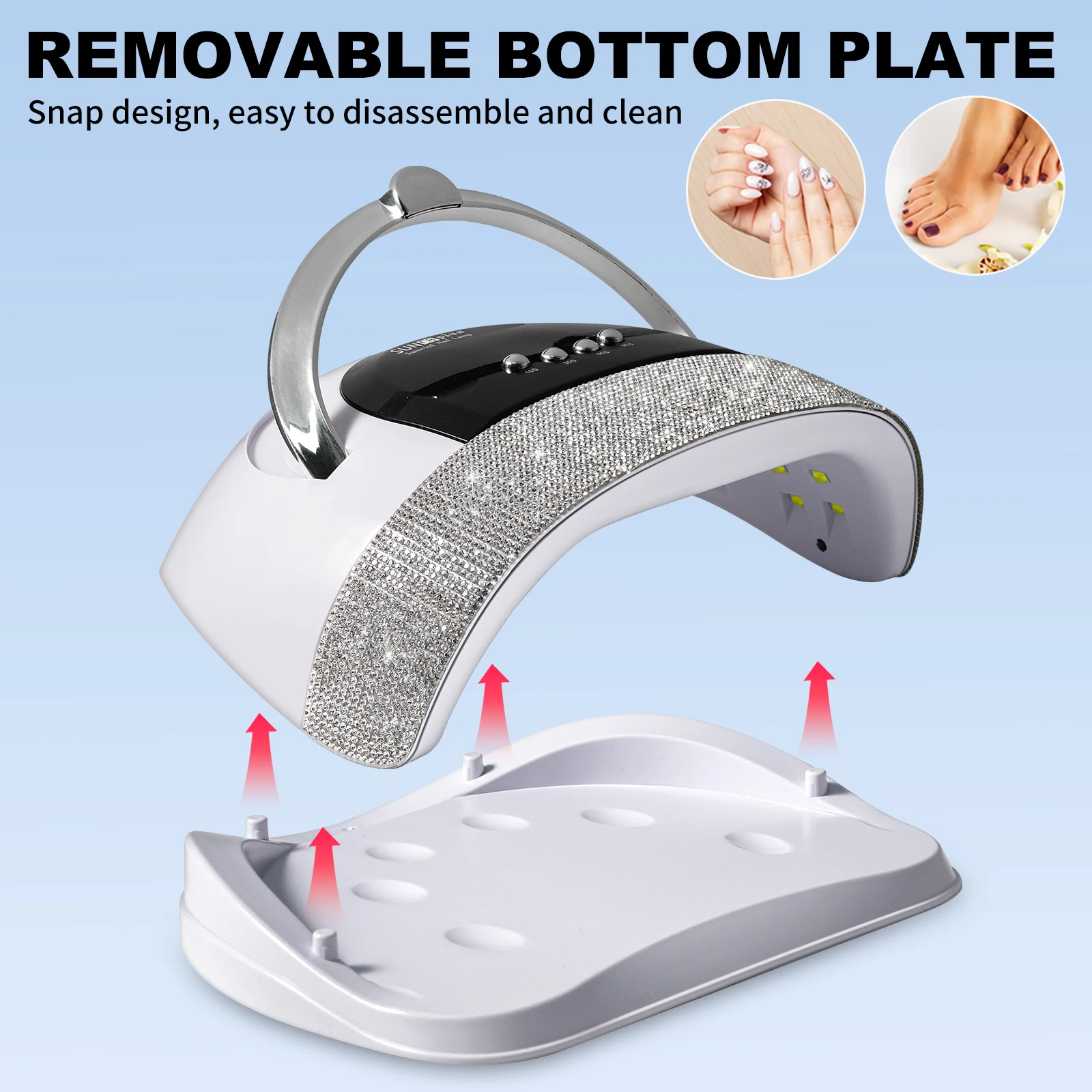 Professionele UV-nagellamp 57 LED gel nagellakdroger met 4 timer automatische sensor manicure uithardende nagellamp voor salongereedschap