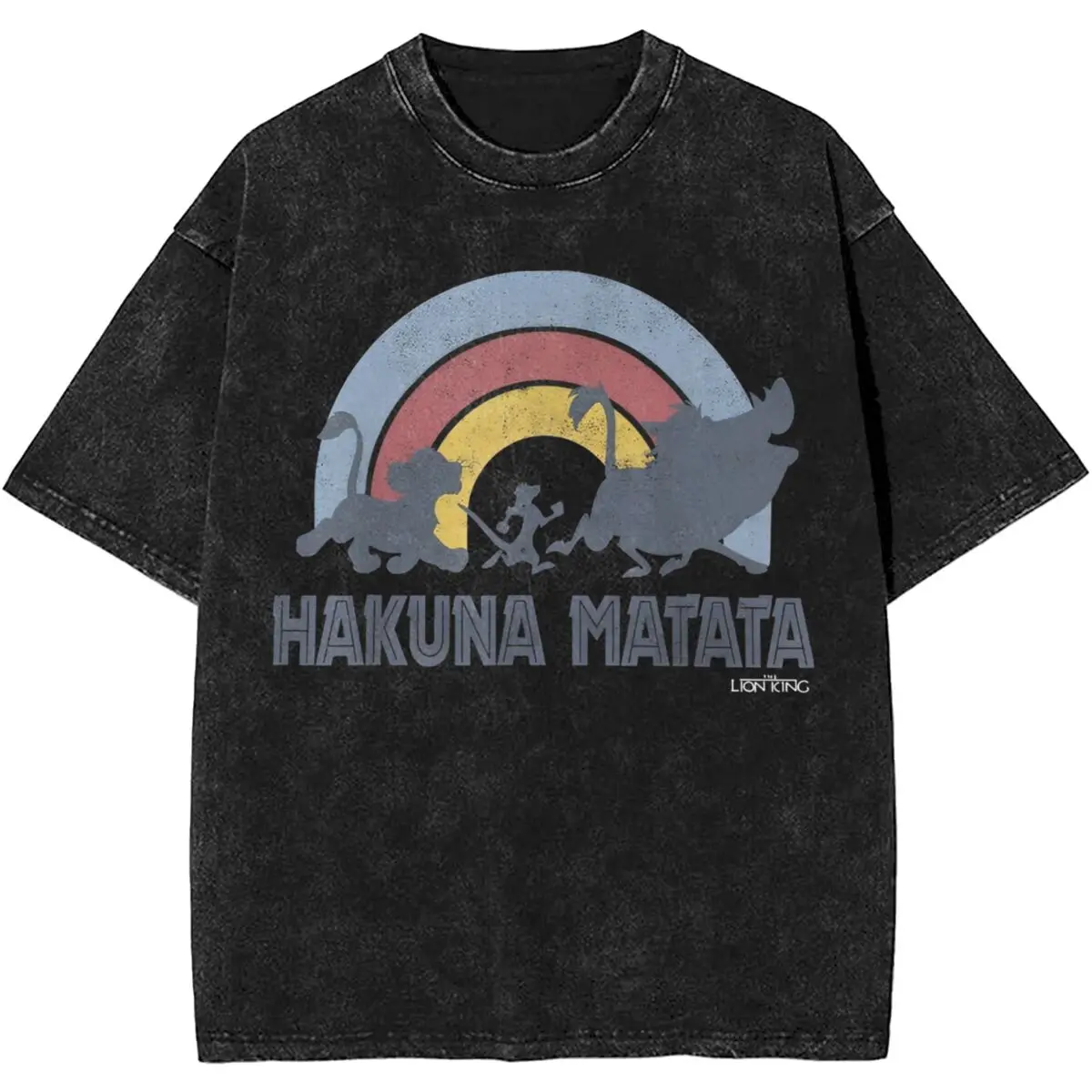 Man T Shirt The Lion King Hakuna Matata Washed T Shirts Fashion Beach Tee Shirt Aesthetic Design Cotton Clothes Gift Idea