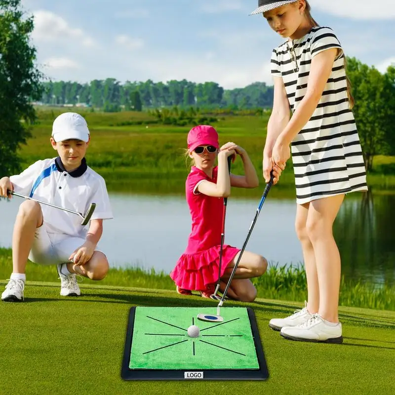 Golf Hitting Mat Golf Turf Mat Professional Guides And Detection Batting Thickening Path Feedback Golf Hitting Mat For Golf