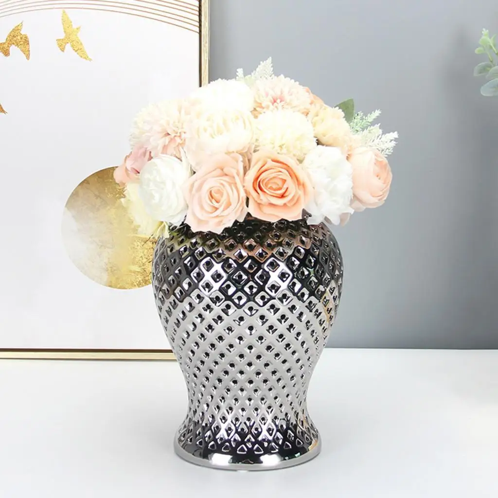 Ginger Jar Temple Jar Vase with Lid Decorative Multi Purpose Floral
