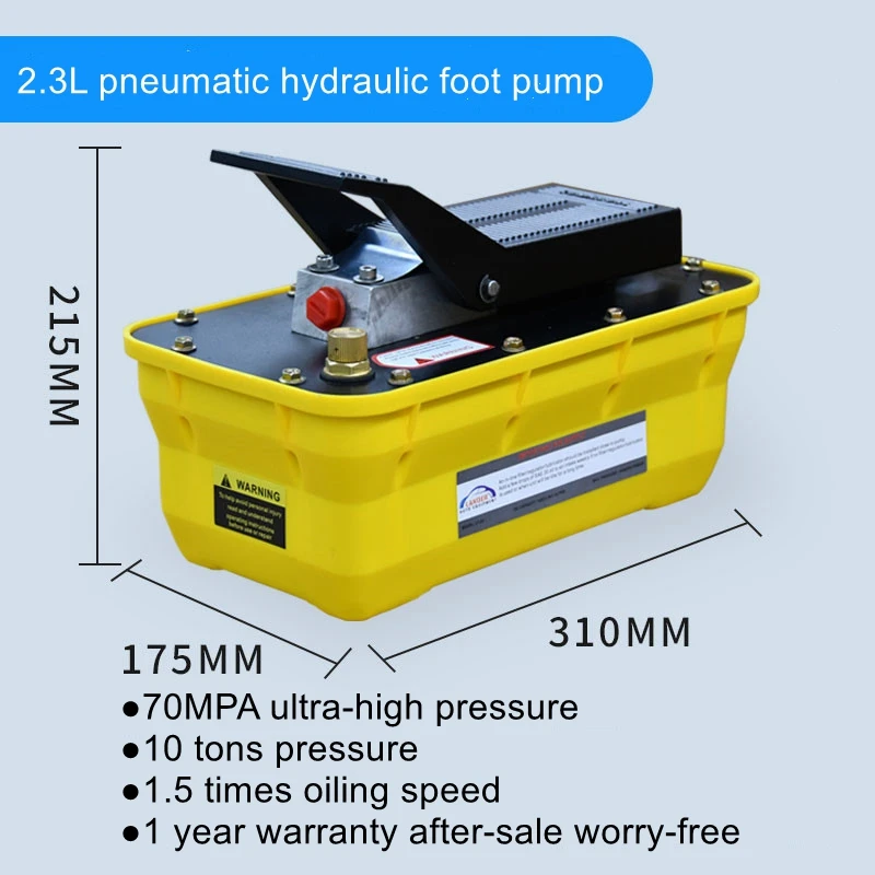 Automotive sheet metal beam correction instrument pneumatic hydraulic pump foot pump plastic repair platform pneumatic pump 2.3L