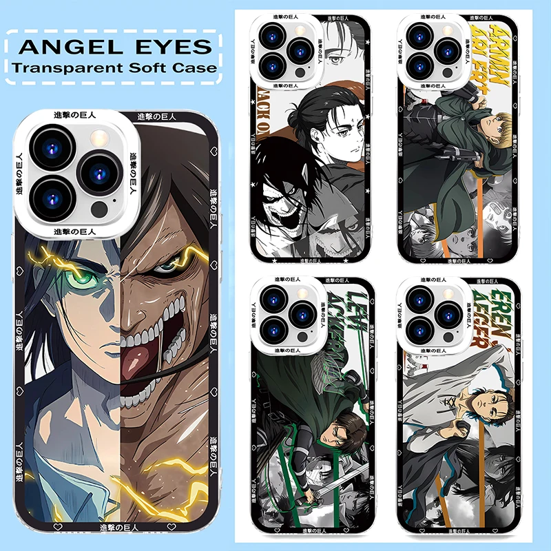 Coque Translucide Eren Jaeger de l'Attaque des Titans, Étui de Téléphone pour Apple iPhone 15 14 13 12 mini 11 XS Poly X 8 Pro Max Angel Eye Coque Translucide Eren Jaeger de l'Attaque des Titans, Étui de Téléphone pour Apple iPhone 15 14 13 12 mini 11 XS Poly X 8 Pro Max Angel Eye