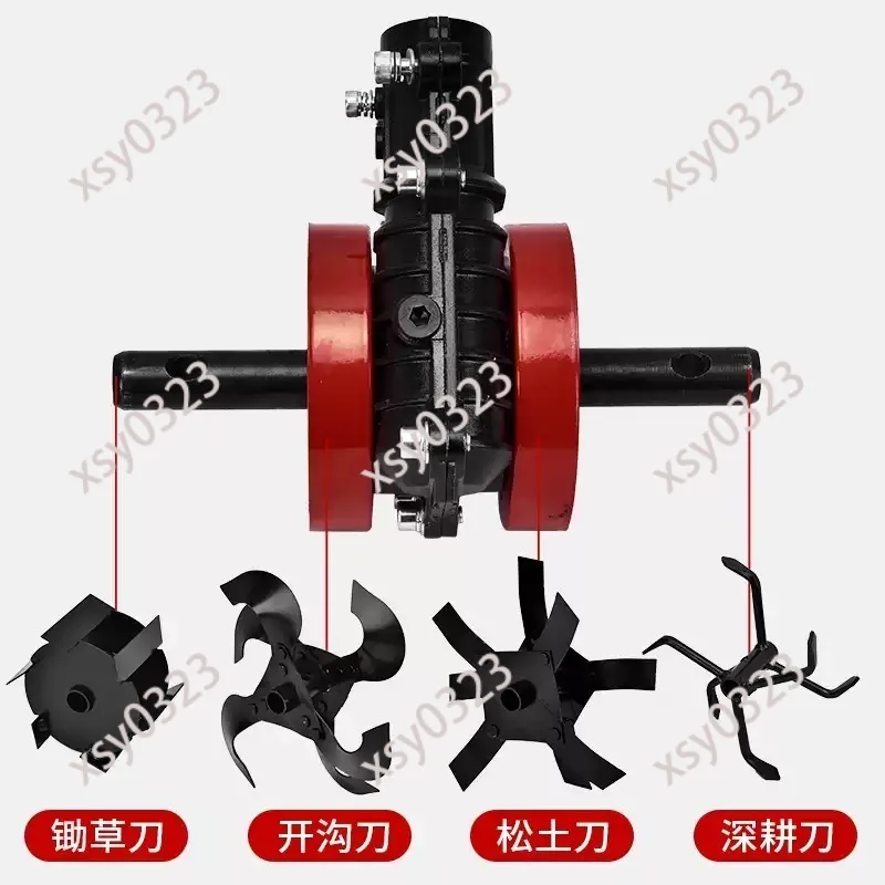 Universal Lawn Mower Parts, Weeding & Tilling Wheel, Anti-tangle Blades for Garden Soil Turning