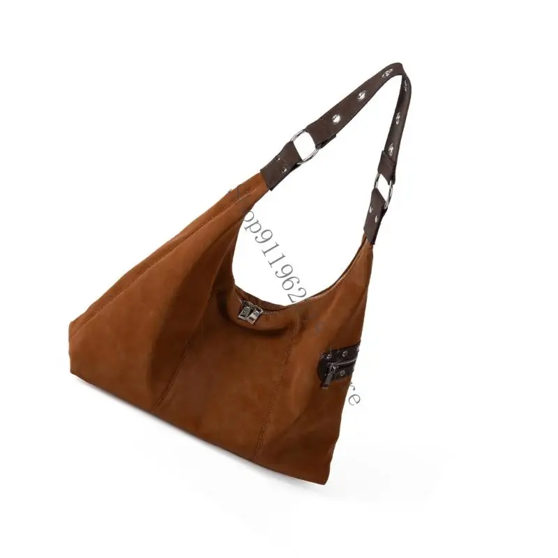 

Hobos Bags for Women Soft Foldable Faux Suedes Shoulder Handbags Stylish Slouchy Toted Purses 066F