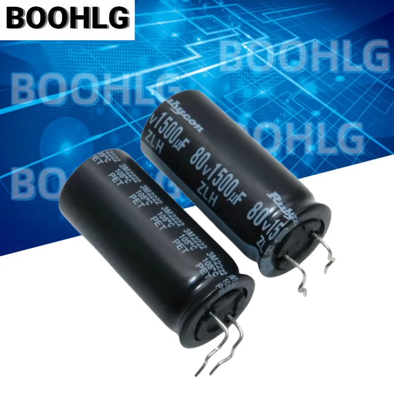 2 peças 1500uf 80v japonês ​ ​ capacitor eletrolítico 80V 1500UF 18X40 ZLH de alta frequência e baixa resistência