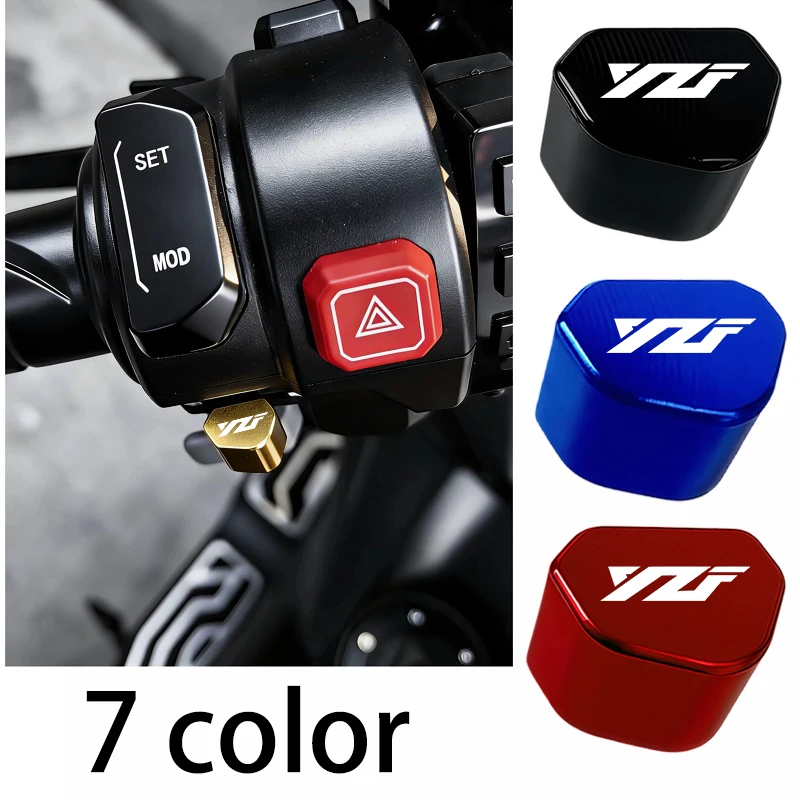 

For YAMAHA YZF R1 R3 R6 R7 R25 R125 R1M YZFR1 YZFR3 YZFR6 YZFR7 Mototcycle CNC Switch Button Turn Signal Switch Key cap