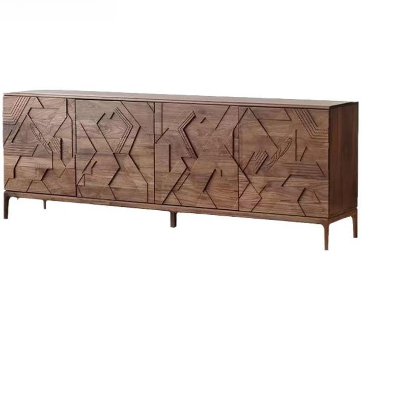 North American black walnut integrated, solid wood side cabinet