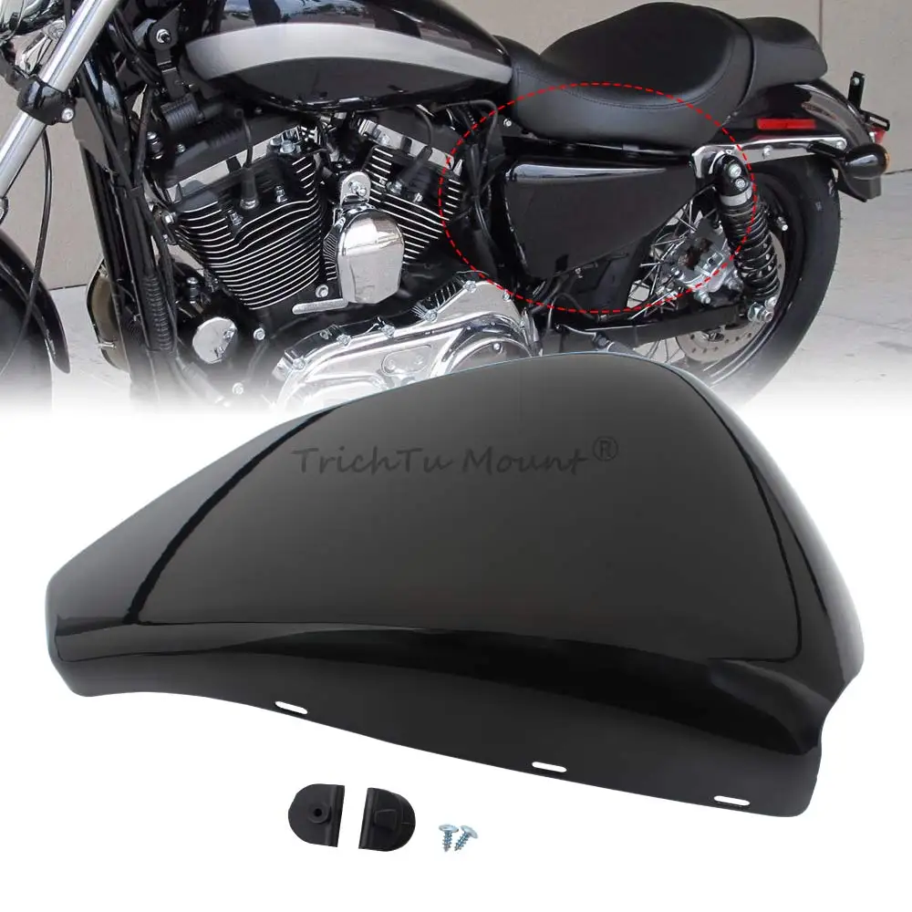 

Pair Left Side Battery Cover Kits For Harley-Davidson Sportster Custom XL883C XL1200C 48 72 Roadster Low Iron XL883N 2004-2013