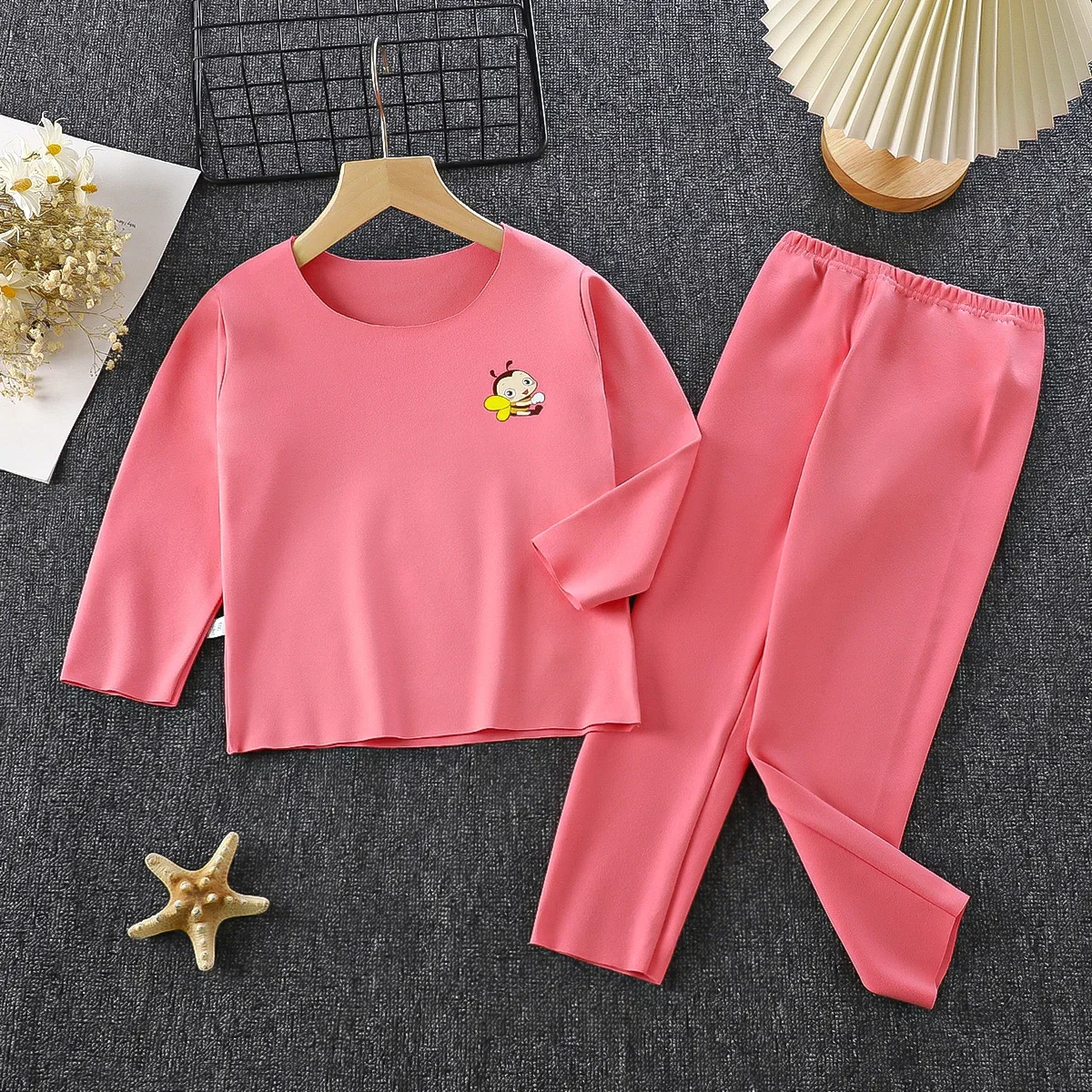 Children Autumn Winter Thermal Underwear Set Comfort Warm Children Pajamas Set Winter Sleepwear for Kids Boys Girls 1-8 Years